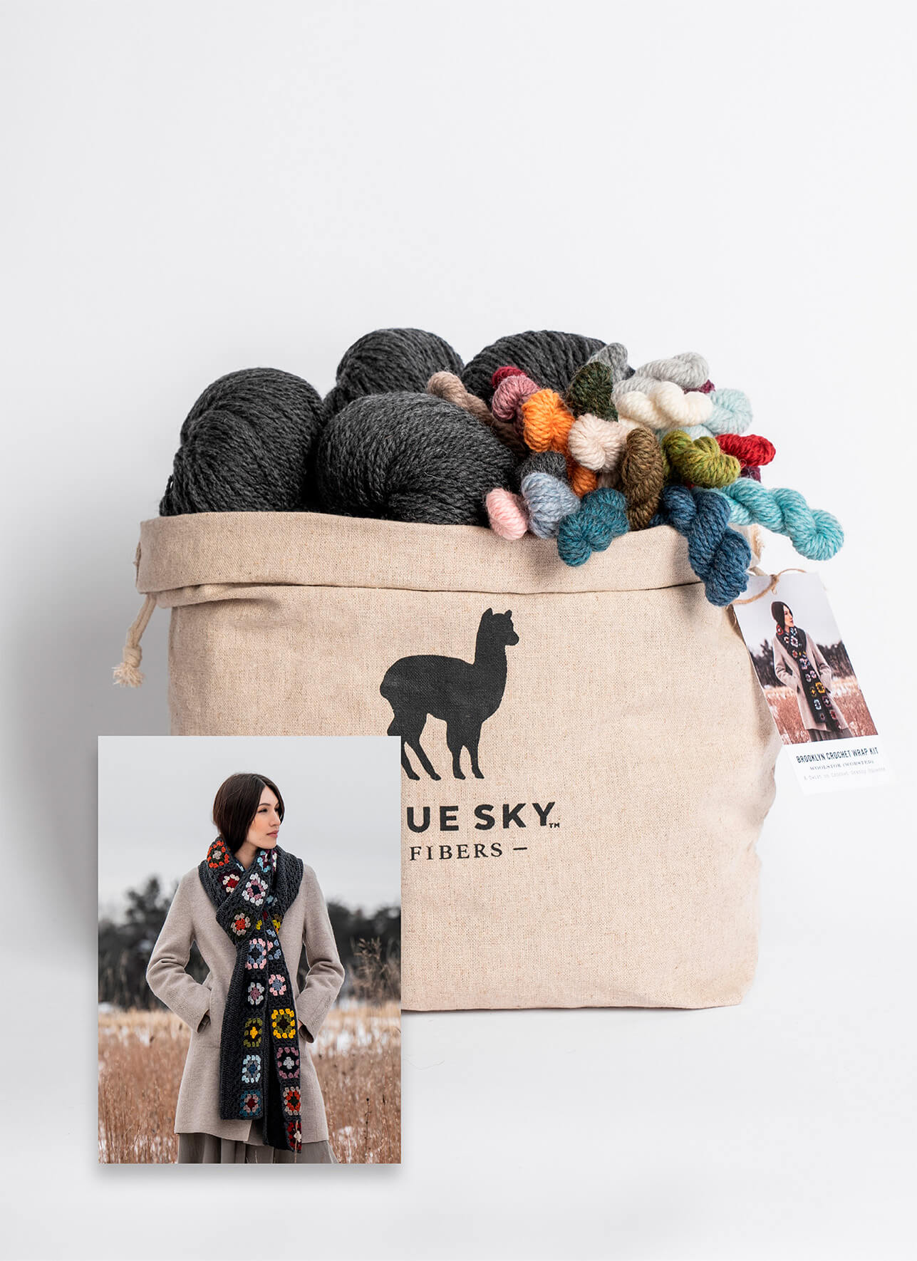 Brooklyn Crochet Wrap Kit from Blue Sky Fibers
