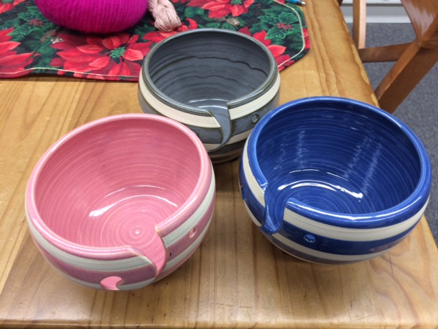 Striped Ceramic Yarn Bowl