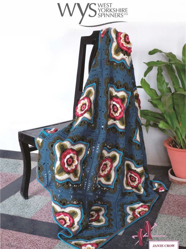 Indian Roses Blanket Crochet Kit