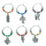 Wine Glass Charms for knitters
